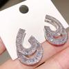 CAOSHI Wunderschöne Stilvolle Ohrstecker für Damen Brillanter Zirkonia Schmuck für Verlobungsfeier Luxuriöser Schmuck Geschenk