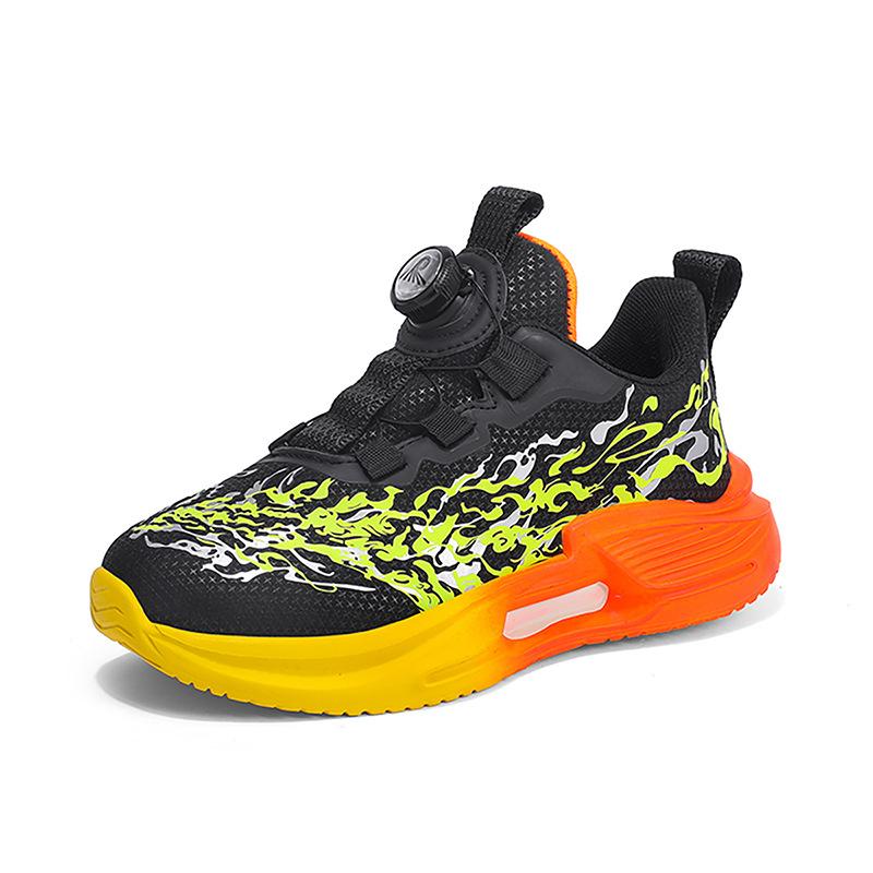 Boys Sneakers Student Boys Sneakers Leather Surface Autumn and Winter Boys Waterproof Breathable Running Shoes Medium and Older Children's Running 