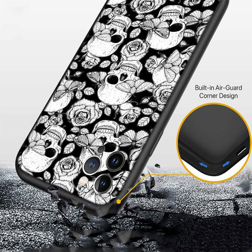 BF97 Skeleton Skull Grim Reaper Soft Shell Phone Case for Redmi Note 13 14 Pro+ Plus A3 A3X 13X 13C 13R 14S 14C 14R