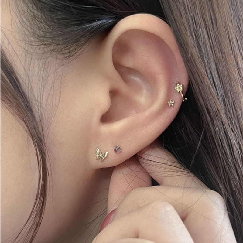 Youngglow 14k Petit Flower Piercing (2type)