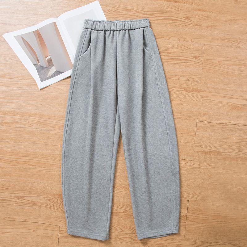Women s Grey Wide-Leg Sweatpants - Spring & Winter Casual Wear S fits 85-95 jin