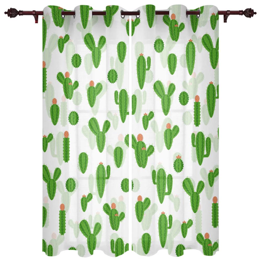 Растение Зеленый Кактус Геометрические Полосы Роскошные Домашние Шторы Товары для дома — фото 9