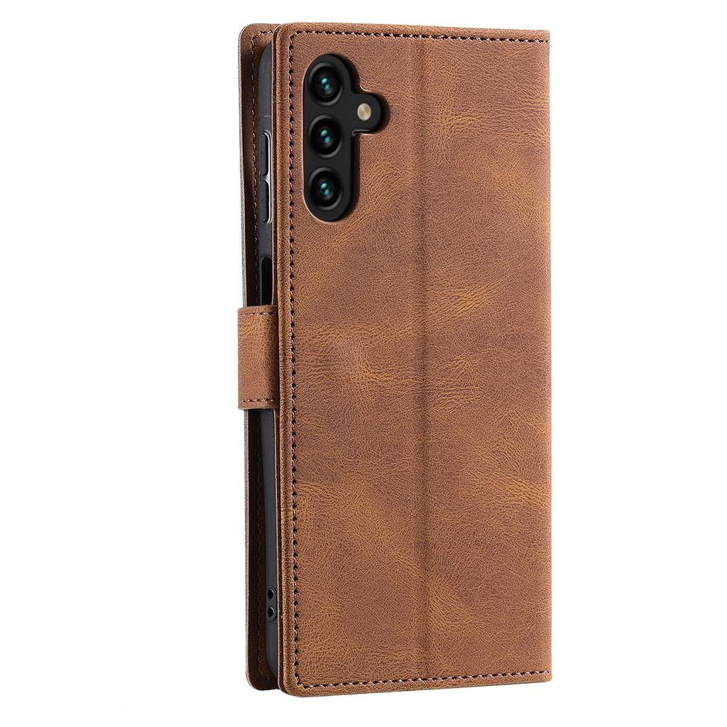 For Samsung Galaxy A16 5G/A16 4G Leather Case Splicing Stitching Wallet Stand Phone Cover with Strap