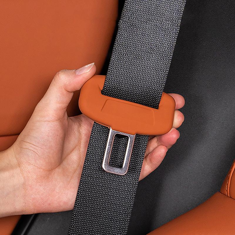 2Pcs Seat Belt Buckle Cover Anti-Scratch Rubber Car Seat Buckle Protector Clip Protection Cover Universal For Suv Sedan