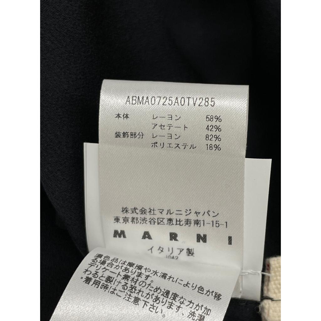 MARNI ABMA0725A0TV285 Navy Back Ribbon One Piece dress 36 NavyUsed