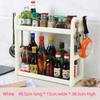 Plastic Double Spice Rack Seasoning Supplies Storage Rack Floor Type Multifunctional Kitchen Utensils Kitchen Shelf