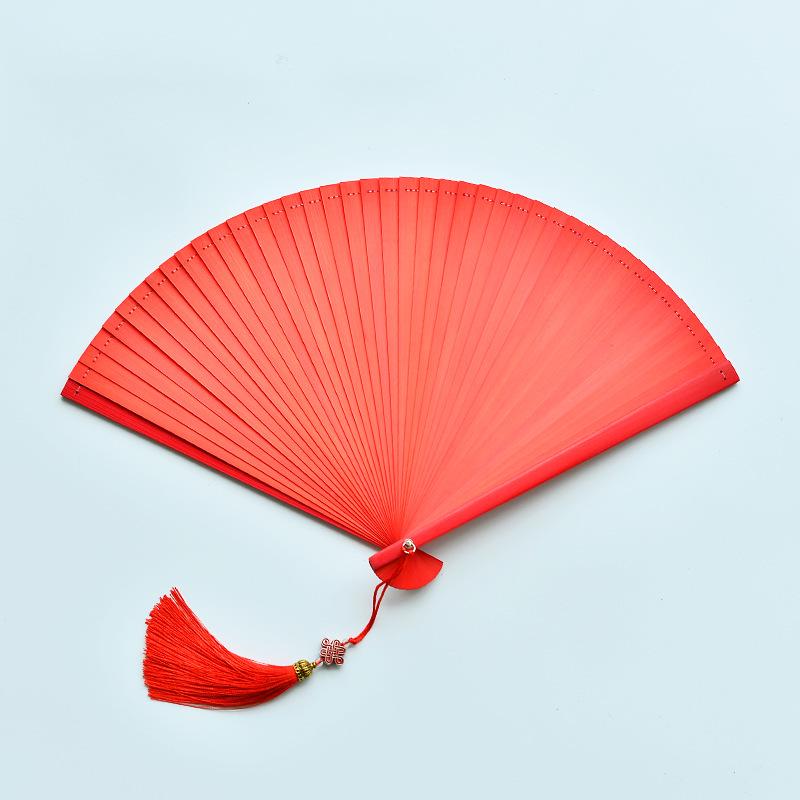 Red Dancing Fan: Classical Chinese Style Folding Fan, Easy-Open Hanfu Accessory