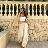 Women's Vintage Casual Wide Leg Pants Loose Fit Trousers for Daily Wear