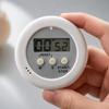 Round Digital Kitchen Timer Easy-to-Read with Buttons Lightweight