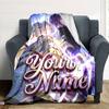 1pc Frieren Blanket with Custom Name, Gift, for Men and Women, Soft Blanket, Good for Sofa Bed Couch Travel, Lightweight Flannel Blanket