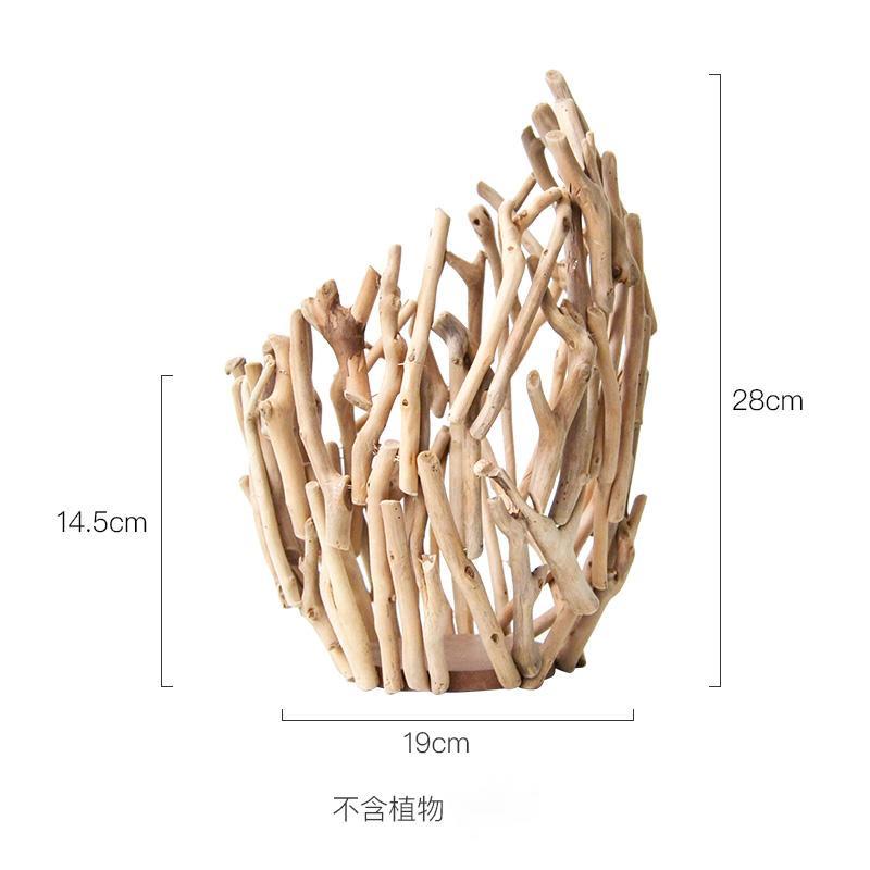 

Modern Wood Desktop Hydroponics Vase Living Room Bedroom Household Home Decoration Office Dried Flower Vase Arrangement Crafts
