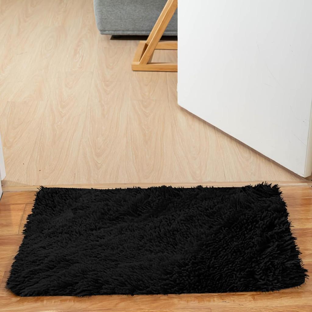 VIKAMA Modern Simple Plush Carpet Solid Color Entrance Door Mat Home Decoration Comfortable And Soft Living Room Bedroom Mat