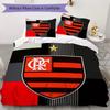 CR Flamengo Pattern Bedding Uilt Set Uilt Cover Pillowcase Home Decoration Birthday Gift (1 * Duvet Cover + 2 * Pillowcase Without Core)