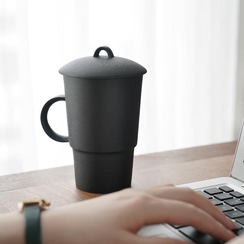 Tasse à thé en céramique Wanqiantang Jingjie Glaçure Sable Blanc
