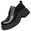 Premium leather shoes men's inner height increase of 8cm big head Martin shoes business dress leather platform wedding derby shoes