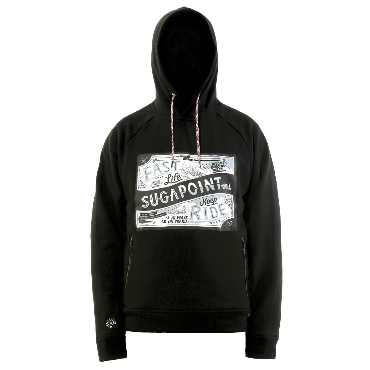 Sugar Point Unisex Hoodie Zeta-Black Black/L