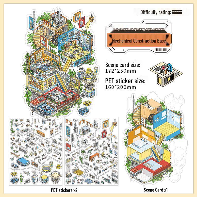 Infeel.Me 38th Edition 2.5D Large Scenery Sticker for Planner Decoration 2.5D Large