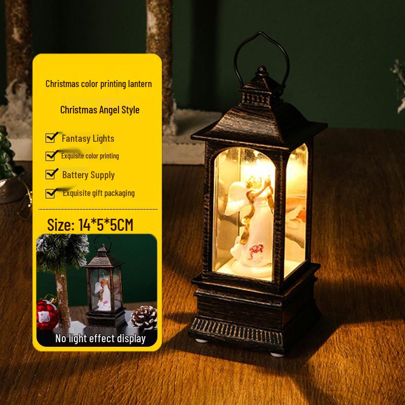 Julgransscen Lysande Vattenlykta - Skrivbordsdekoration & Köpcentrumdekoration