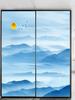 No Glue Window Film Privacy Static Cling Decorative Landscape Painting Window Coverings Window Sticker