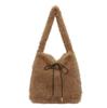 2025 New Large-capacity Autumn and Winter Plush Tote Bag Women's High-end Commuting Shoulder Bag Lamb Wool Bag