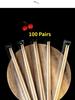 Disposable Chopsticks  Premium Household Thick Carbonized Independent Packaging Commercial Use for Hot Pot Restaurant, Diner