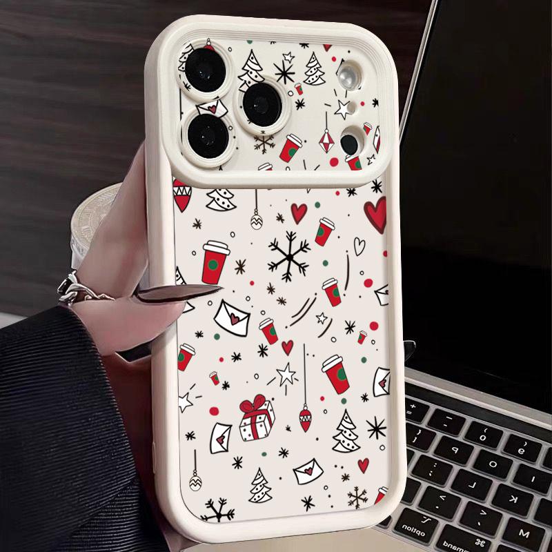 Christmas Gift Print Phone Case For iPhone 17 Pro 16e 16 15 14 13 12 Pro Max 11 Soft Silicone Cover For iPhone 15 16 Plus 17 Air