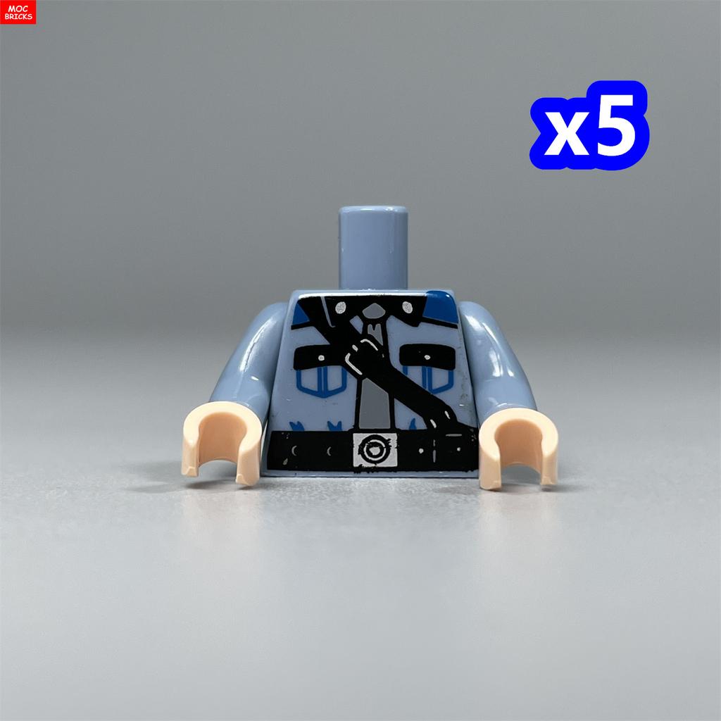 MOC Bricks 4cm Figure Printed Body Part Suit Torso Women Man Baseball Uniform Building Blocks Assembles Children's Toys Gifts