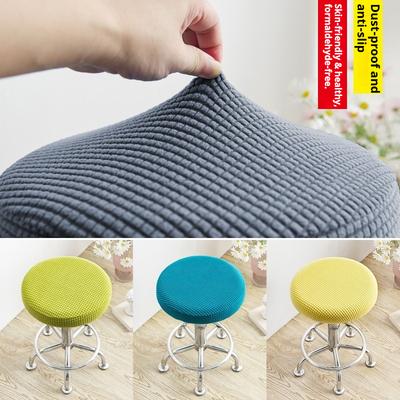 Runder Hocker Stuhlbezug Haushalt Staubschutz Drehstuhl Hocker Sitzbezug Schutzhülle Stuhlbezug Stoff Esszimmerstuhl