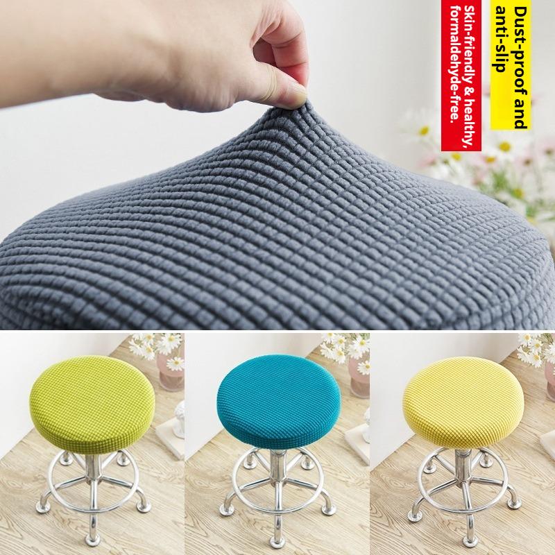 Kulatý potah na stoličku Domácí prachový kryt Otočná stolička Potah sedáku Ochranný kryt Potah na židli Látka Jídelní židle