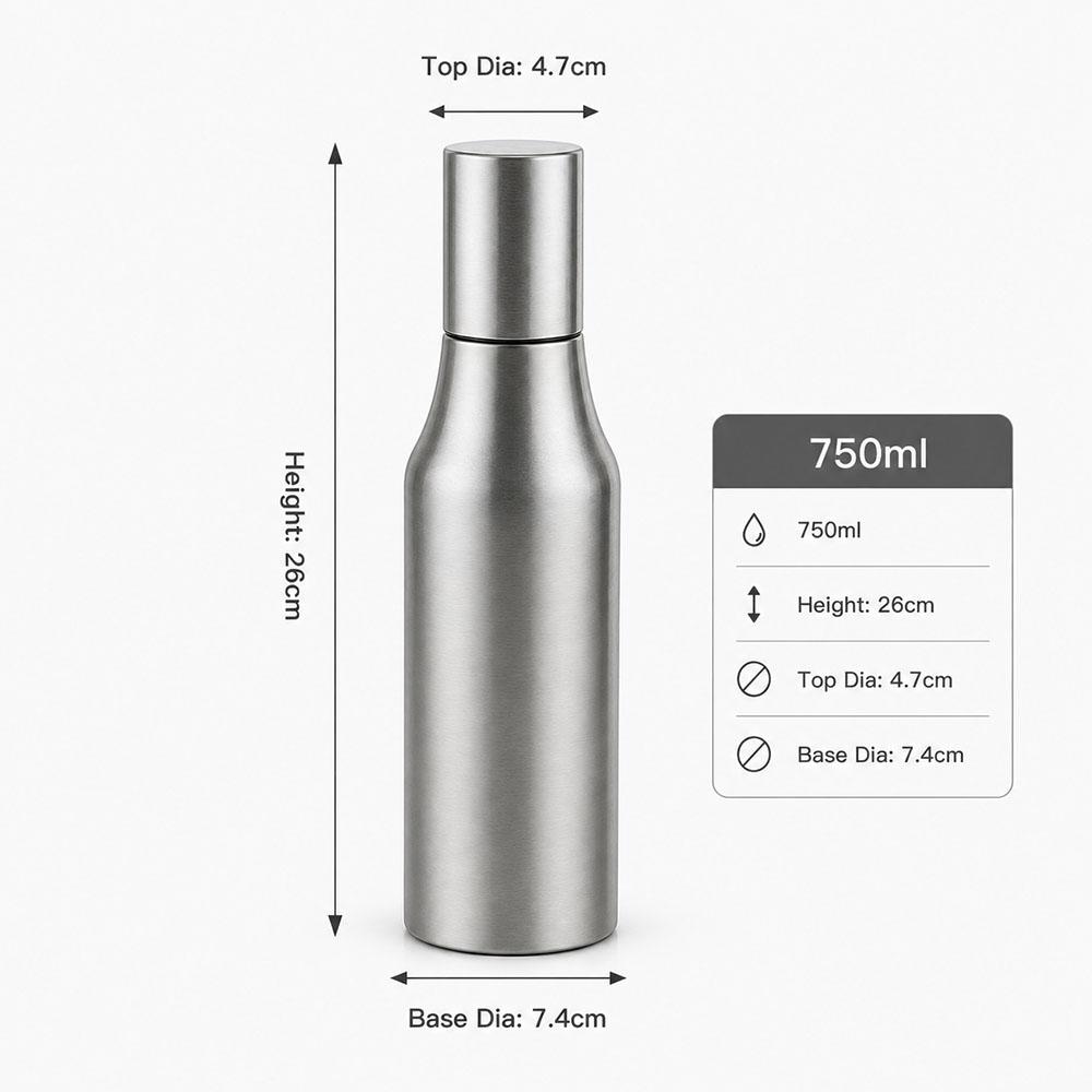 Stainless Steel Oil Dispenser Bottle with Easy Pour Spout Leak Proof Olive Oil Decanter for Kitchen Cooking Salad Dressing