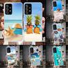Blue Wood Seashells Sea Star Phone Case For Samsung Galaxy A12 A22 A32 A52 A72 A02S A51 A50S A71 A70 A31 A20S Note 20 Ultra S10