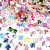 30/90pcs Dopamine Colored Adorable Mushroom Resin Nail Charms Colorful Dazzling Translucent Nail Art Decorations DIY Nails Ins