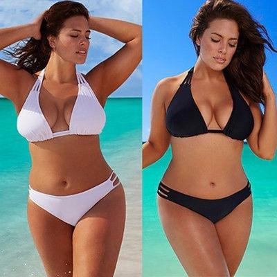 Women Bikini Set Swimsuit Summer Beachwear Push Up Hollow Out Bandage Bikinis 2pcs Padded Swimwear