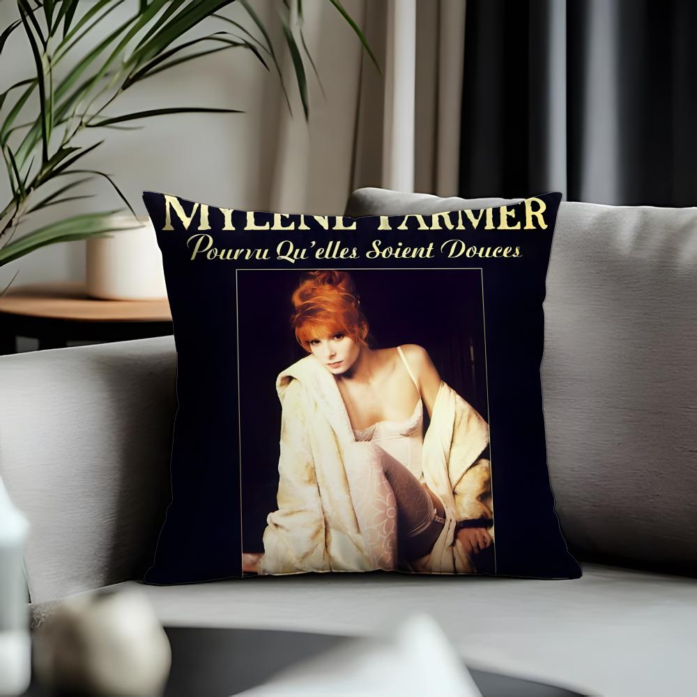 Fashion MMmylene Farmeread Cushion Cover Antidustmite Pillowcase Invisible Zipper Silky Short Plush Sofa Cushion Cover