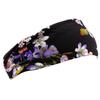 Women Floral Print Stretch Headband Wide Fabric Hair Band Soft Elastic Yoga Sports Hair Wrap