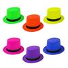 Plastic Top Hat with Fluorescent Color for Themed Parties Costume Accessories Hat Headwear Music Festival Props Fedoras