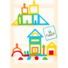 Wooden Toys DIY Assembled Rainbow Building Blocks Set Children Montessori Early Learning Stacked Balance Educational Toys
