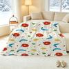 Lightweight Flannel Blanket, Cartoon Fruit Series, Soft & Cozy, Warm & Portable, Versatile Decor for Home, Car, Christmas & Halloween