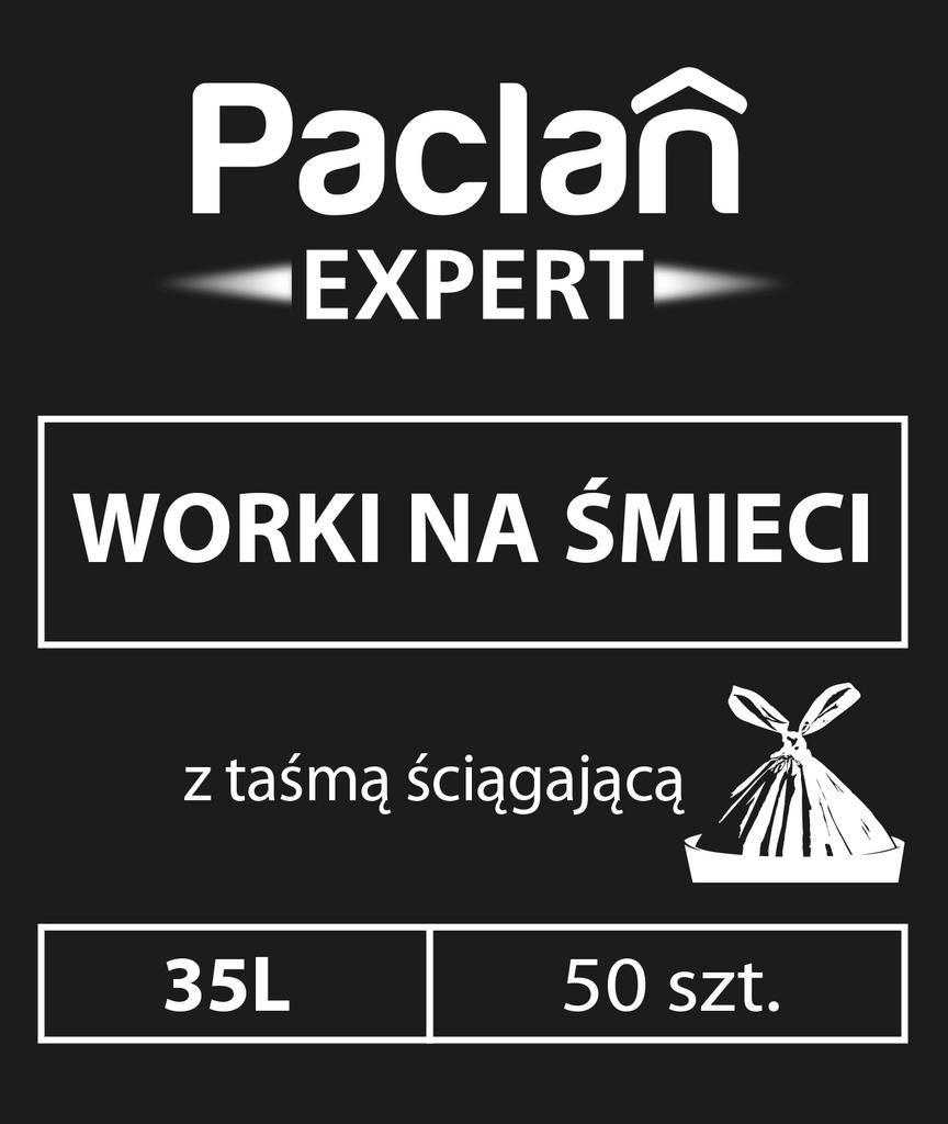 Paclan Expert Universal Garbage Bags With Tape 35L 50 Pcs
