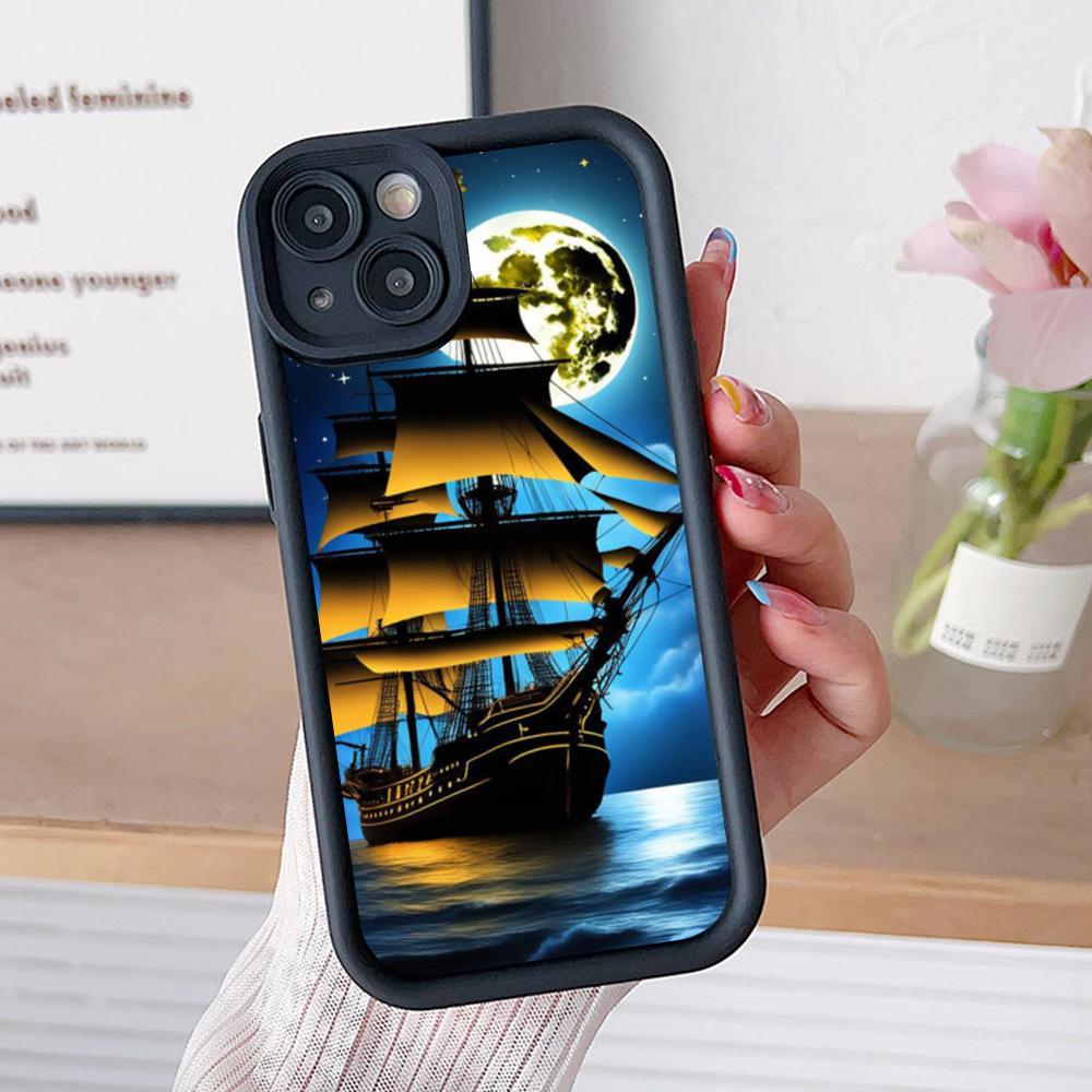 Pirate Corsair Mobile Phone Case for iPhone 17 16 15 14 13 12 11 Air Pro Max Plus Thicken TPU Colorful Cover Cover Pretty Luxury