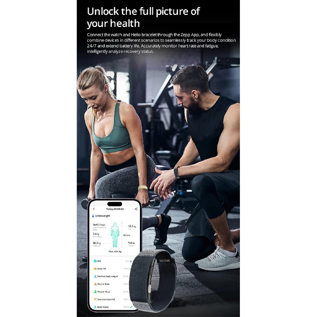 VALDUS New VITRO Smart Bracelet ECG Health Tracker Sports Fitness Heart Rate Blood Pressure Man Woman Wristband For ios Android