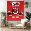 Ac Milan Wall Decor Tapestry Art For Pet Memorial Birthdaywedding Party Backdrop Family Gift
