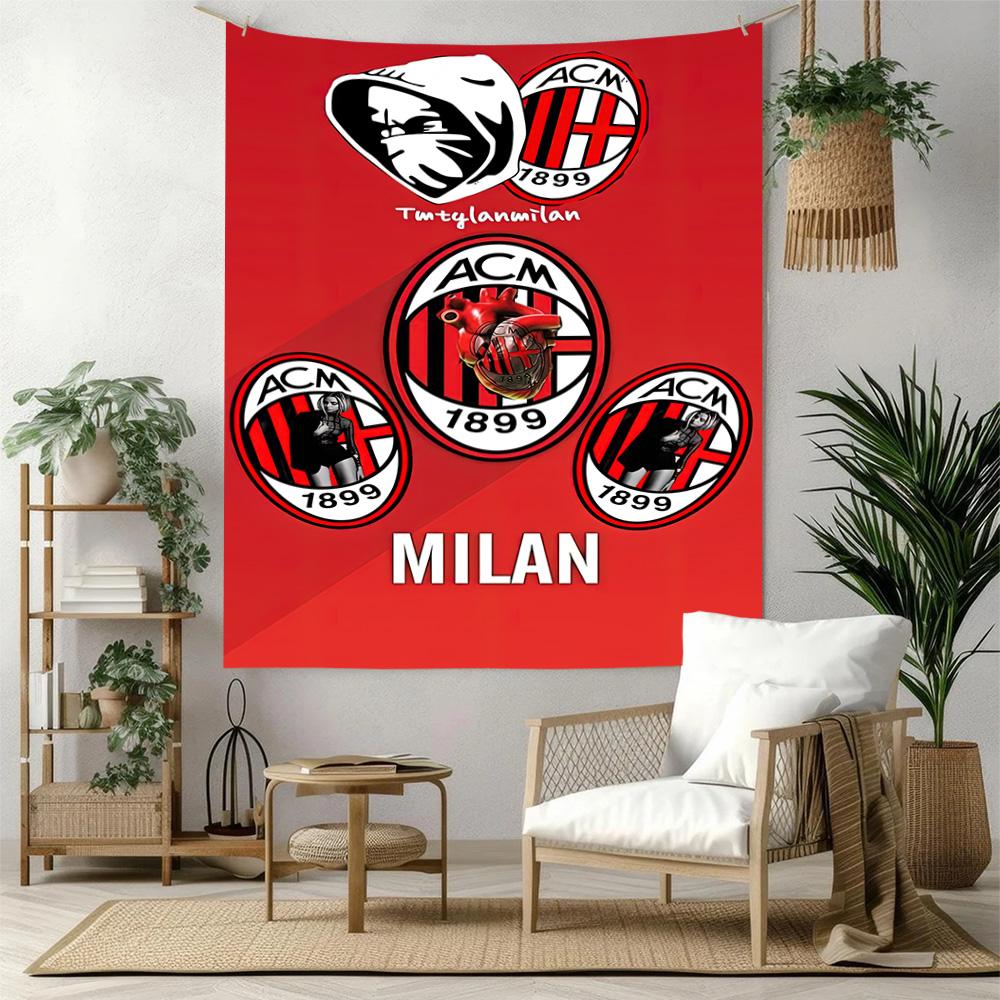 Ac Milan Wall Decor Tapestry Art For Pet Memorial Birthdaywedding Party Backdrop Family Gift