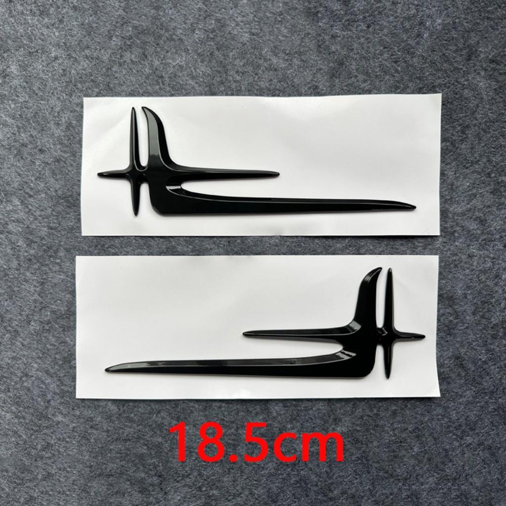 3D ABS Car fender side angel wing labels C-class E-class C200L extended version refit accessories