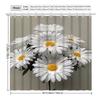 White Chrysanthemum Shower Curtain - High-End Elegant,Multifunctional, Durable Polyester for Bathroom Decor