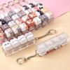 Portachiavi Tastiera Meccanica Gatto Kawaii 4 Tasti Keycap Portachiavi Gatto Carino Portachiavi Antistress Gatto Gattino Fan