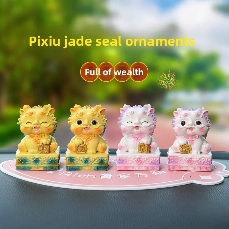 Creative Pixiu Resin Figurine With Cartoon Design For Home Office Decor And Gift Giving