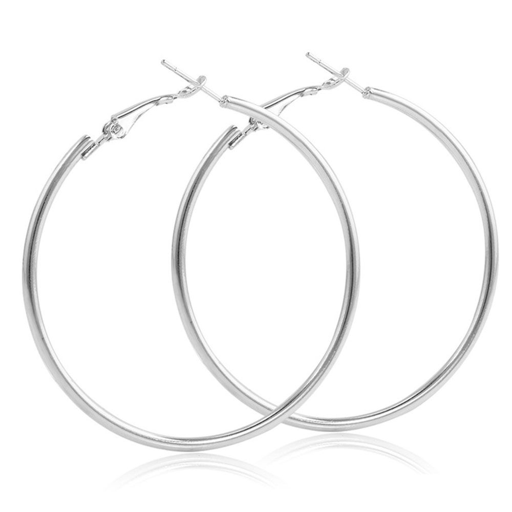 Geometric Metal Temperament Ring Punk Large Circle Ear Studs Hoop Earrings Fashion Jewelry