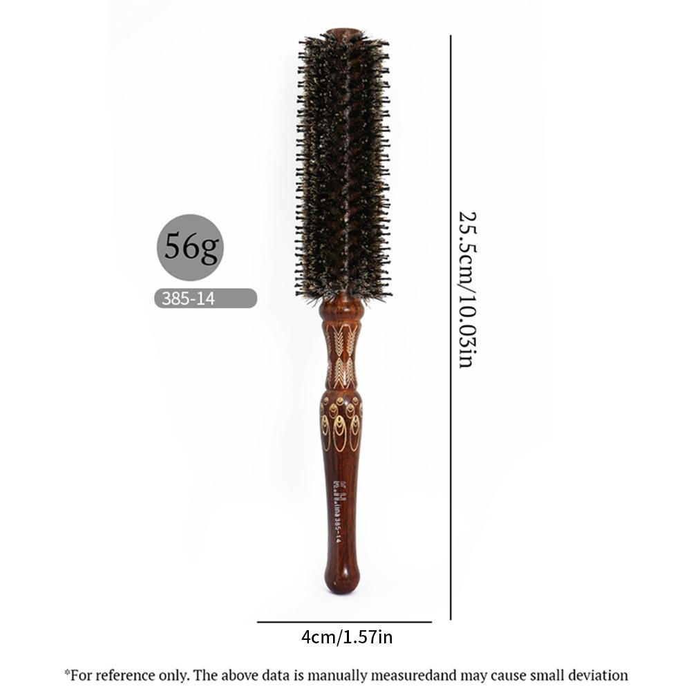 

Круглая щетка для волос из натуральной деревянной щетины, роликовая щетка для волос, парикмахерская, антистатическая, профессиональная парикмахерская расческа, инструменты для укладки волос