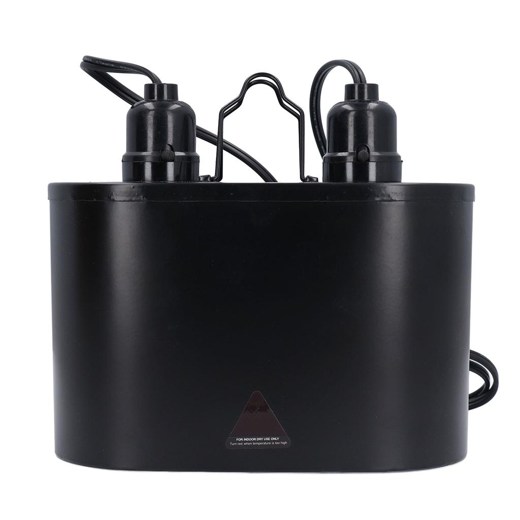 Reptile Light Fixture Deep Dome Double Lampshade 250W UVB Pet Reptile Heat Lamp Cover   for E26 E27